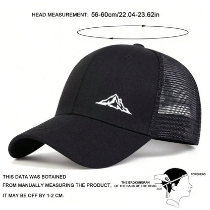Unisex Mountain Range Embroidery Baseball Net Caps Spring and Summer Outdoor Adjustable Casual Hats Hip Hop Cap Sunscreen Hat