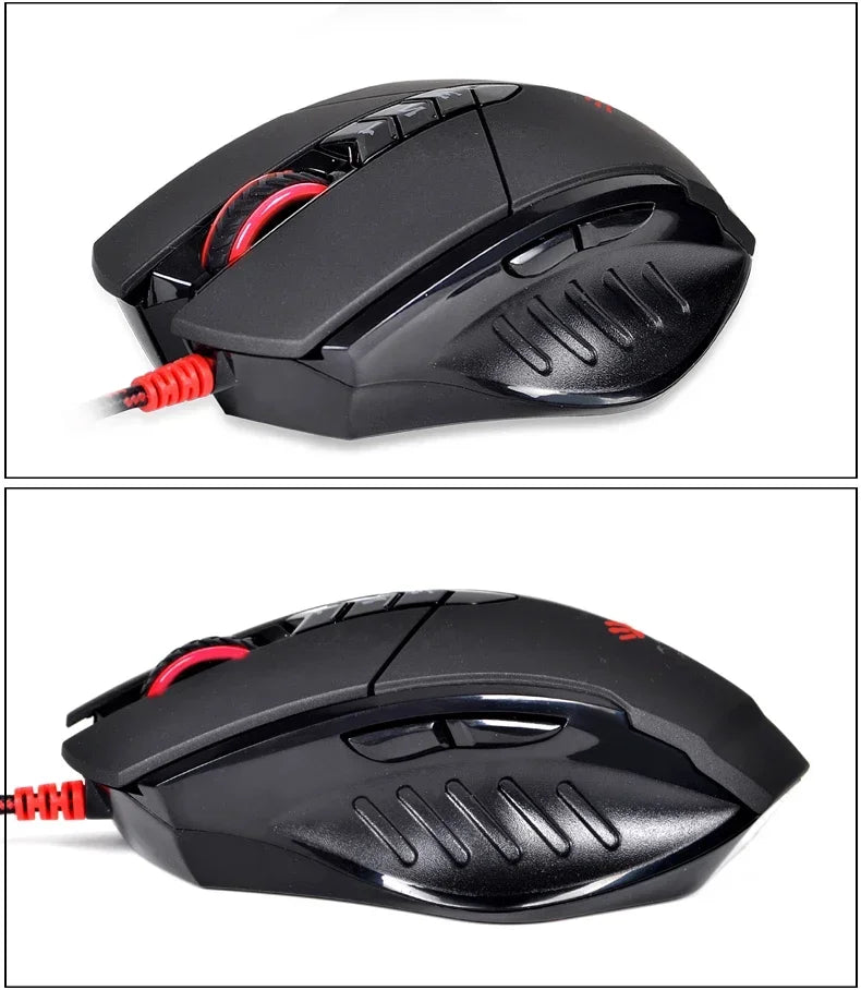 Bloody V7M trådbunden mus RGB lätt ergonomisk design 4000dpi PC kontor e-sport gaming makroprogrammerbar mus för CF LOL CS