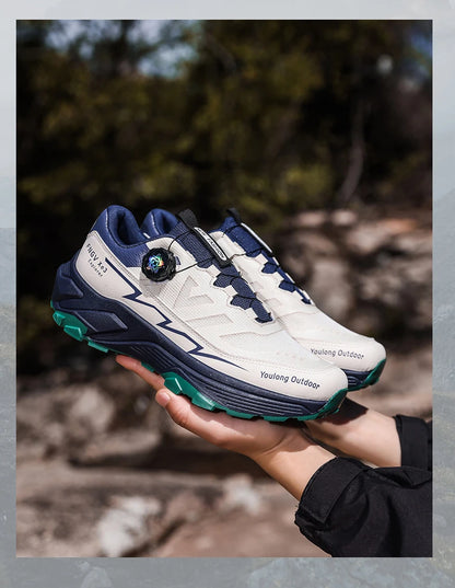 Men's Sneakers Casual Outdoor Anti-Slip Shock-Absorbing Versatile Off-Road Hiking Shoes, Comfortable Soft Sole Running Shoes for Men