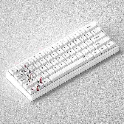 73 Keys PBT Dye Sublimation Cherry Yuzuriha Inori Anime for 60 65 68 Layout Mechanical Keyboard GK61 Anne Pro 2