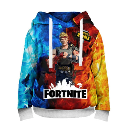 Sweatshirt com capuz Fortnite para homem, estampado 3D, moda Battle Game, para rapazes e raparigas, estilo hip hop, casaco casual masculino