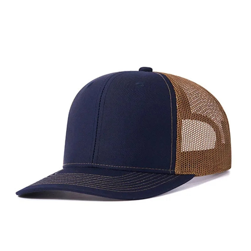 Cappellino da baseball classico in rete traspirante per donne, cappellino casual da camionista traspirante, cappellino unisex regolabile con chiusura a scatto, cappellino sportivo e dinamico da papà