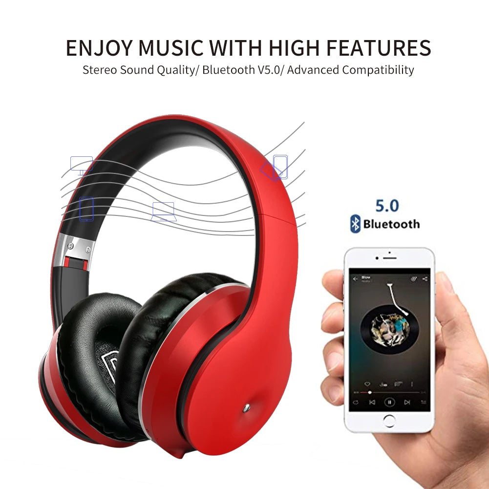 Wireless Bluetooth 5.0 Headphones Over Ear Headest Graffiti Design Foldable Headphone with Mic Hi-Fi Stereo For phone pc laptop