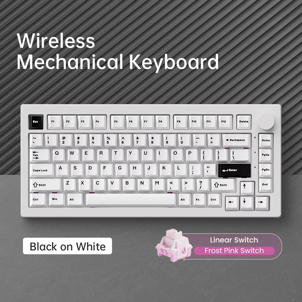 Akko 5075 V3 75% Mechanical Keyboard 8000/10000mAh 2.4GHz Wireless/ Wired Type-C/BT 5.0 Hot Swap RGB Gasket for Gaming Typing