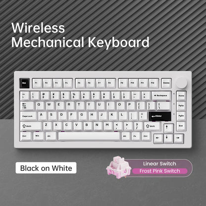 Akko 5075 V3 75% Mechanical Keyboard 8000/10000mAh 2.4GHz Wireless/ Wired Type-C/BT 5.0 Hot Swap RGB Gasket for Gaming Typing