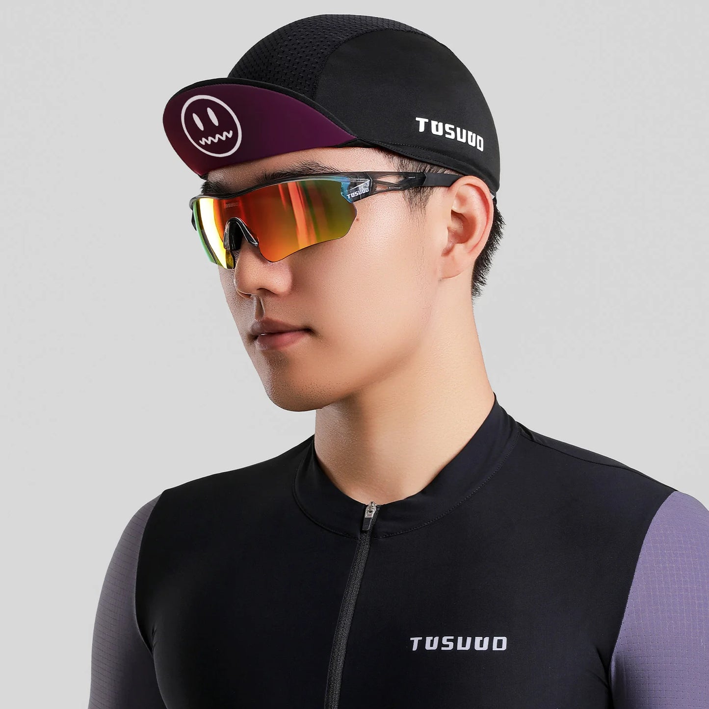 TOSUOD Cycling Cap Breathable Sun Product Quick-dry High Elastic Personality Hat Personality Unisex Outdoor Sport Accessories