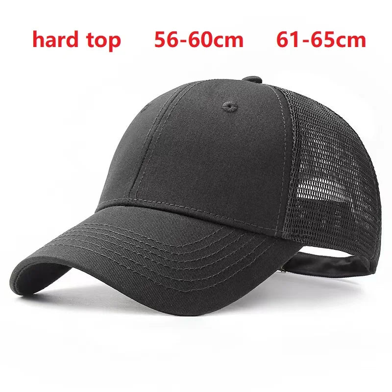 Baseball Caps for Big Head Men Women XXL Oversize High Crown Adjustable Plain Solid Snapback Hats 56-60cm 60-65cm