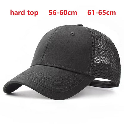 Baseball Caps for Big Head Men Women XXL Oversize High Crown Adjustable Plain Solid Snapback Hats 56-60cm 60-65cm