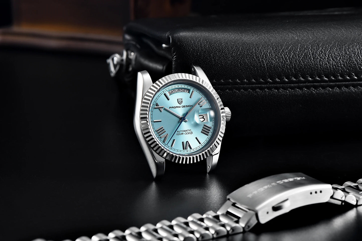 PAGANI DESIGN Luxury Men Watch Sapphire mirror Luminous Stainless Steel Watch Week Date Mechanical Waterproof ST16 Man watch
