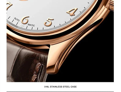BORMAN Men Luxury Watch 41MM Automatic Watches Mechanical Wristwatch Ulththin Waterproof Sapphire Small Rotor Butterfly Clasp