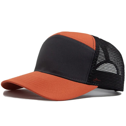 Summer 7 Panel Baseball Cap Fashion Hip Hop Mesh Caps Men Truckers Hat Visor Hardtop Snapback Women Unisex Cool New Brand