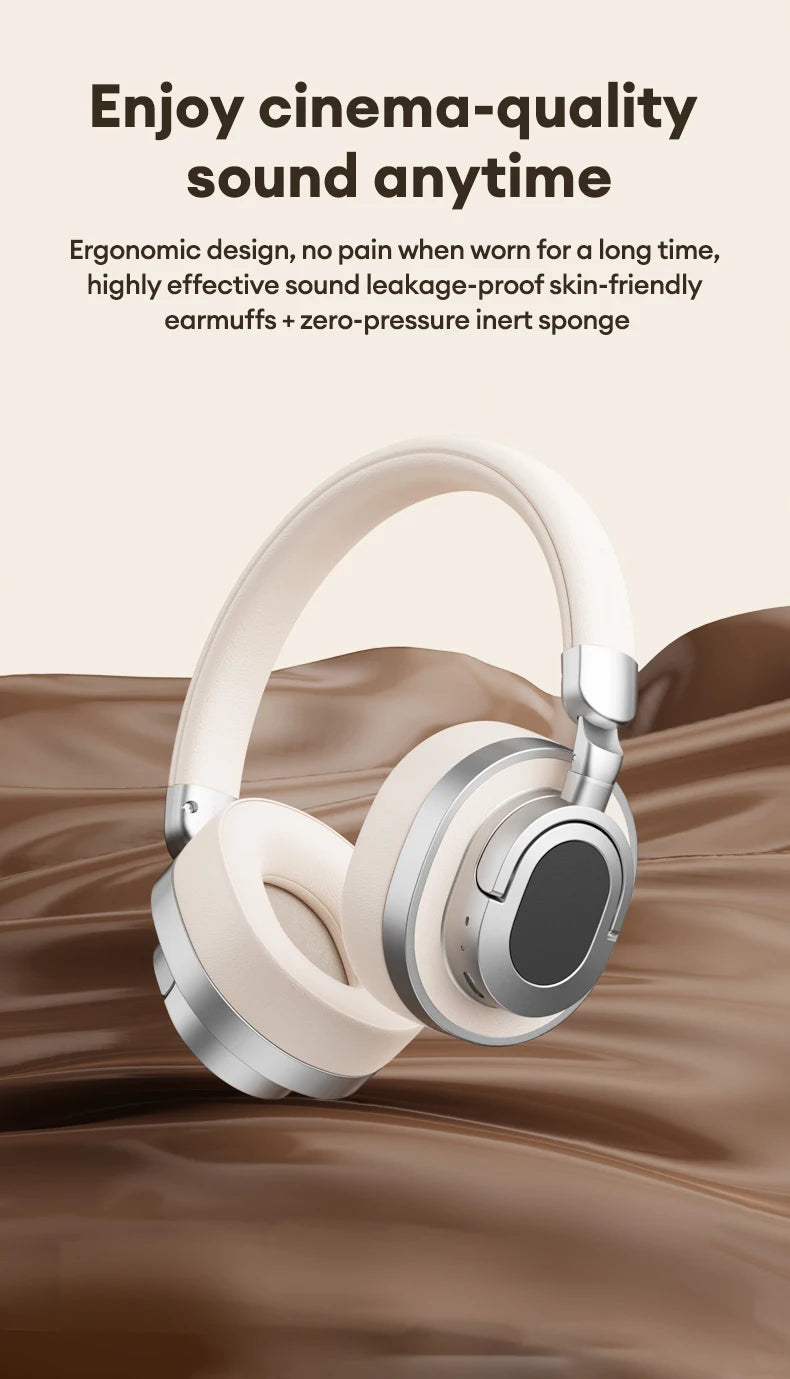 Lenovo LE602 Auriculares circumaurales Bluetooth 6.0 – Auriculares gaming HiFi estéreo ANC inalámbricos y con cable con micrófono ENC HD