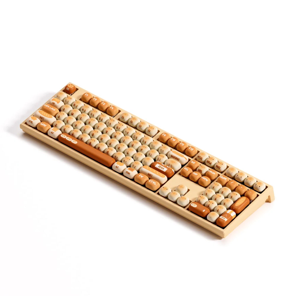 Tastiera meccanica wireless Akko MonsGeek MG108B Bun Wonderland, profilo MOG, RGB, 108 tasti, formato full size, hot swap, USB / 2.4G / BT 5.0