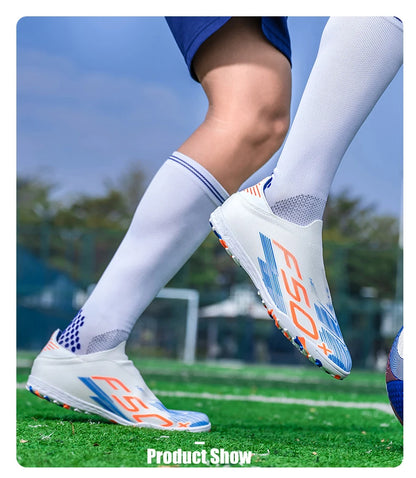 New Men's Football Boots Non-Slip Soccer Shoes Indoor Cleats Professional Turf Futsal Grass Ultralight Sport Comfortable Adult