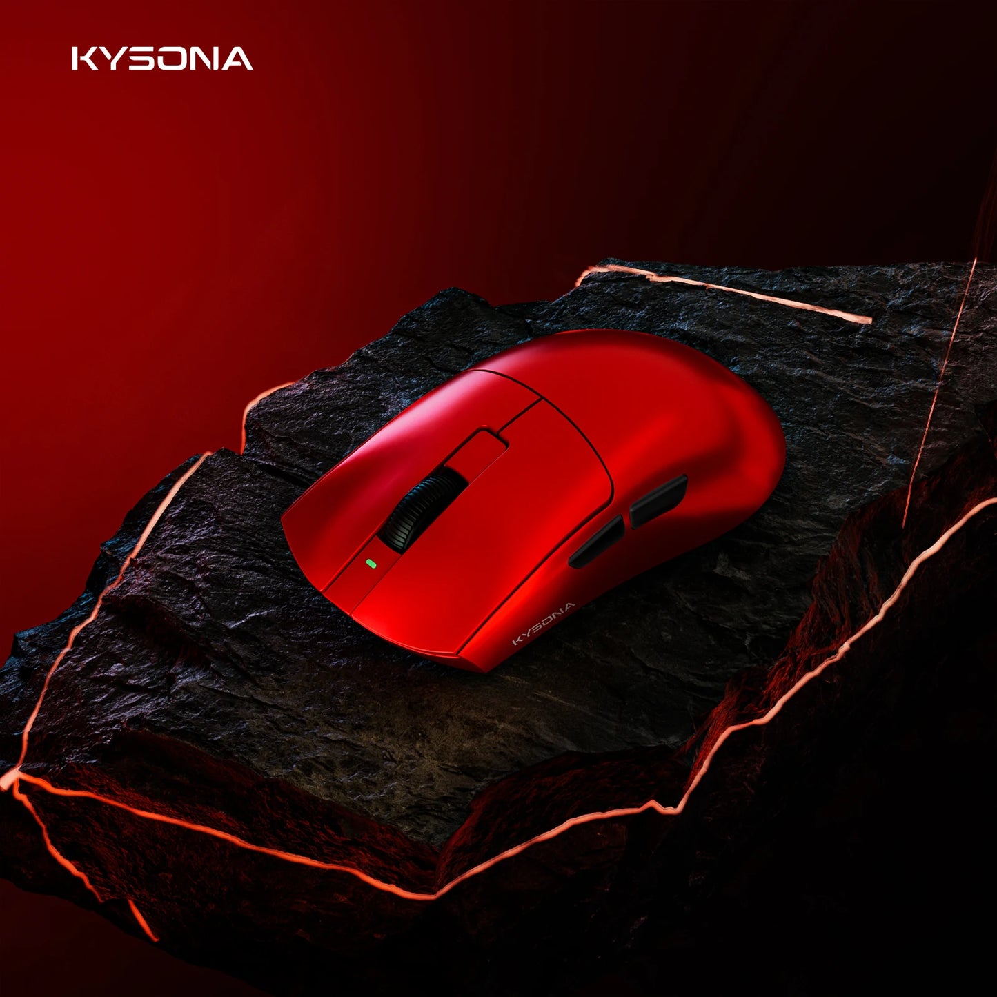 KYSONA Jupiter-serien gamingmus trådbunden/trådlös mus 8Khz PAW3950-sensor Bluetooth 46g uppladdningsbar webbdrivrutin för PC och laptop