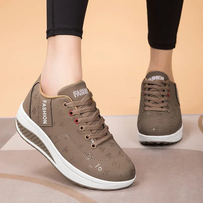 Ženske outdoor casual cipele s debelim potplatom, modna platforma, velika veličina 42, ravni potplat, sportske cipele za hodanje i trčanje