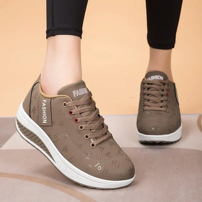 Ženske outdoor casual cipele s debelim potplatom, modna platforma, velika veličina 42, ravni potplat, sportske cipele za hodanje i trčanje