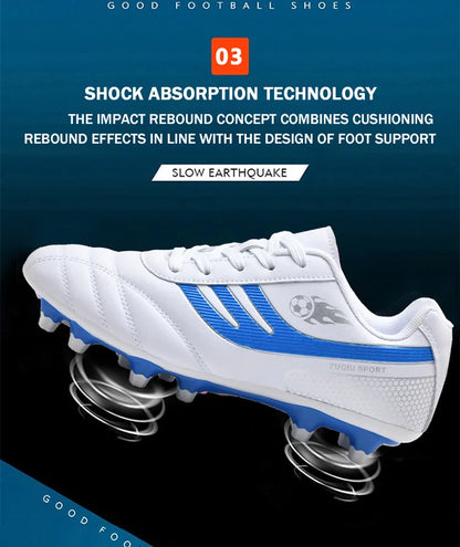 Classics Long/Short Spikes Boy Girl Soccer Shoes Small Size 31-44 Low Cut Outdoor Anti Slip Grass Pro Training Football Sneakers
