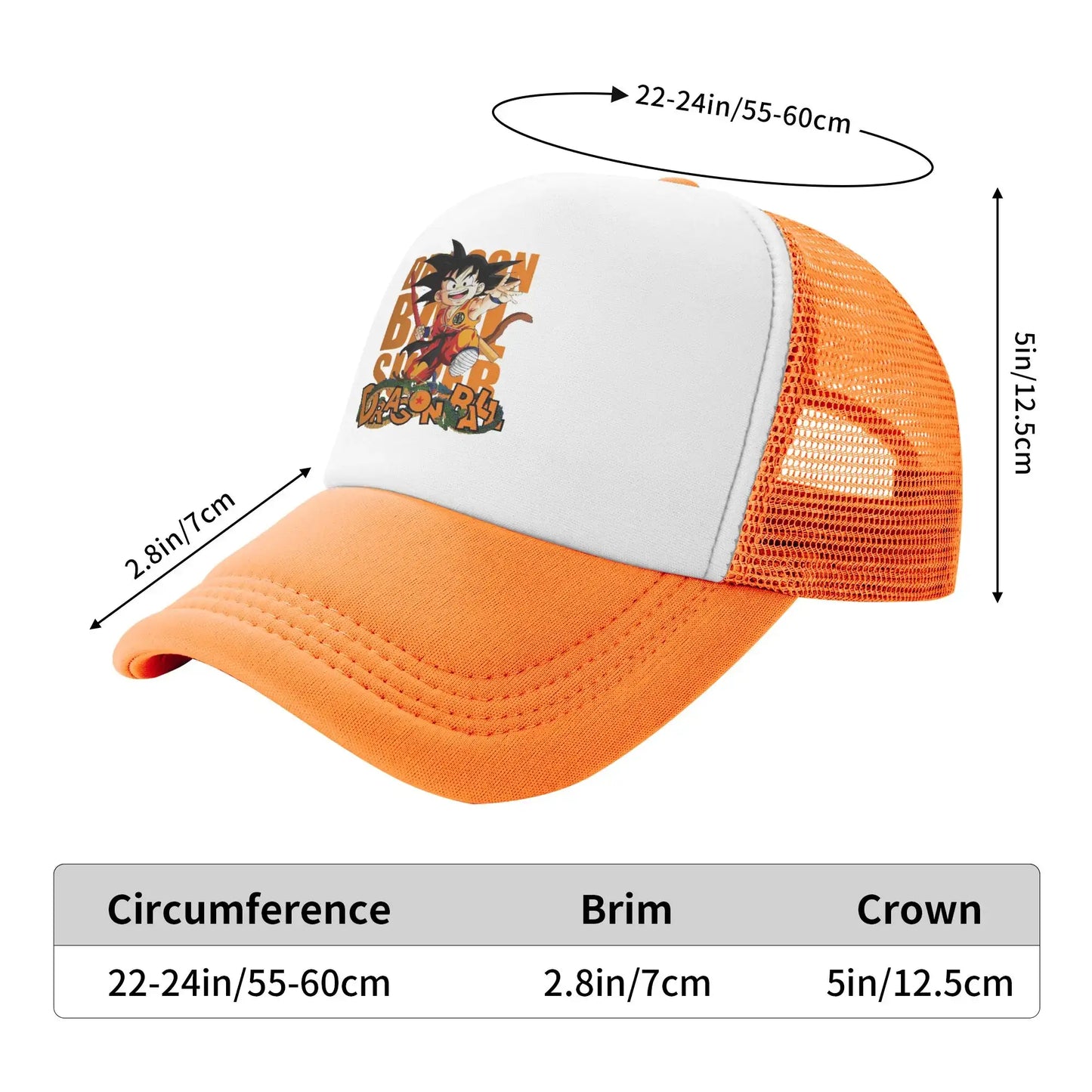 Dragon Ball Z Trucker Hat Super Saiyan Son Goku Hat Sun Hat Sun Caps Adjustable Snapback Caps Mesh Baseball Caps Wholesale New, produit gaming premium Fraquane