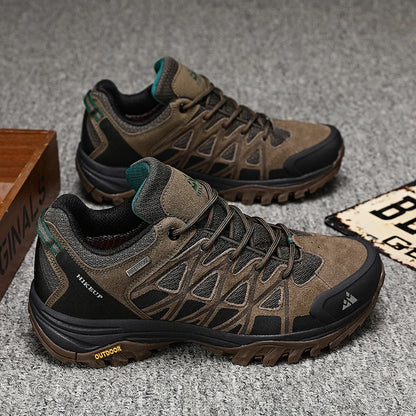 HIKEUP Fashion Outdoor Shoes Hiking Men's Sports Casual Mountain Trekking Boots Camping Sneakers for Men Non-slip Wear-resistant