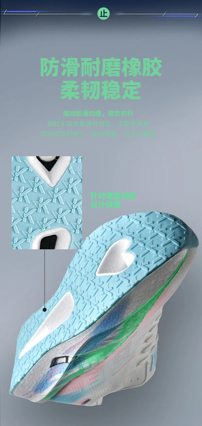 Chaussures de course pour homme, sportives, semelle en carbone, spécialisées, respirantes, légères, pour femme, confortables, athlétiques, antidérapantes, pour marathon