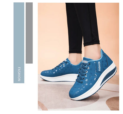 Ženske outdoor casual cipele s debelim potplatom, modna platforma, velika veličina 42, ravni potplat, sportske cipele za hodanje i trčanje