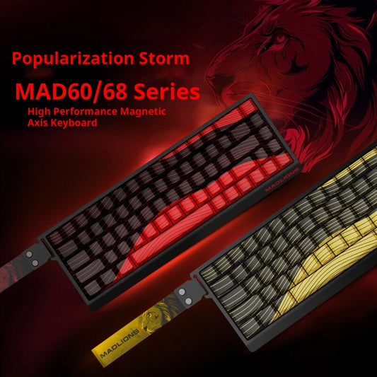Madcatz Mad60 Mad68 HE 8K Mechanical Keyboard, Magnetic Switch Wired Gaming Keyboard with Rapid Trigger, Hot-Swappable 60% & 68% Custom Mechanical Keyboard