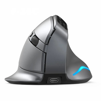 ZELOTES F-26C Vertical Wireless Bluetooth Mouse, Ergonomic Silent Rechargeable Mouse with LED Display, 3200 DPI Wireless Gaming Mouse for PC & Laptop