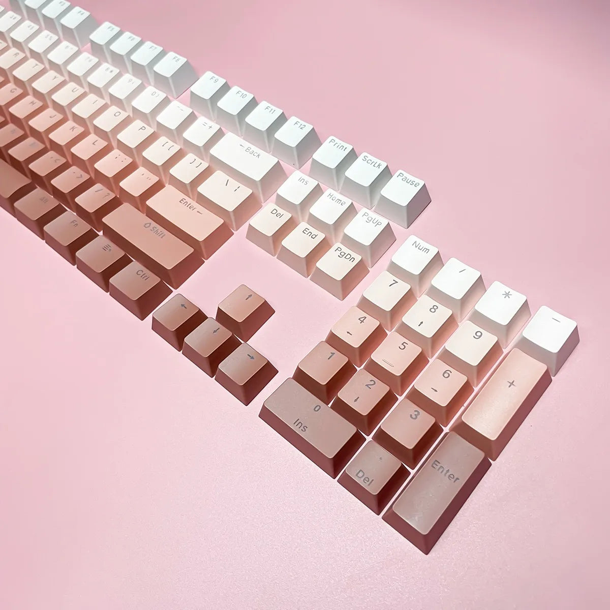 Gradient backlit RGB Gamer Keycaps For Mx Switch Mechanical Keyboard OEM Profile PBT Keycap White Blue ISO Layout Key caps DIY