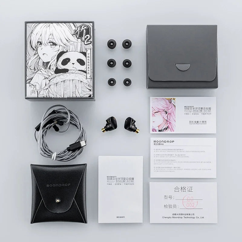 MOONDROP Chu II DSP Type-C Wired Earphones with Microphone, 10mm Dynamic Driver HiFi In-Ear Monitors, High-Performance IEM Earbuds