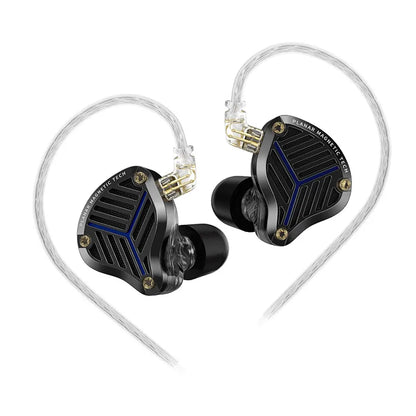 KZ PRX Planar Magnetic IEM Earphones – HiFi Bass In-Ear Monitor Headphones with Silver-Plated Cable