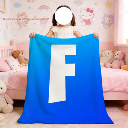 F-Fortnite deka s logotipom igre, mekana deka za piknik, krevet, kauč, dom i spavaću sobu, udobna, topla i komforna