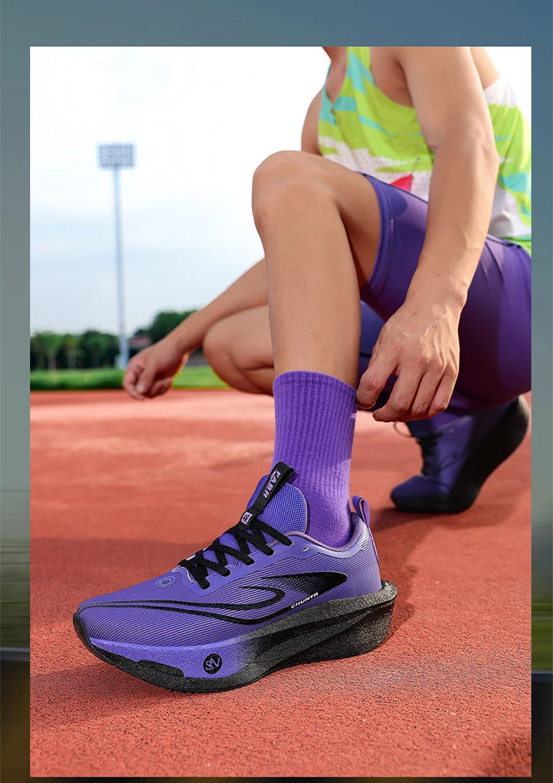Zapatillas de running con placa de carbono para maratón, deportivas, transpirables, ligeras, cómodas y antideslizantes para hombre y mujer