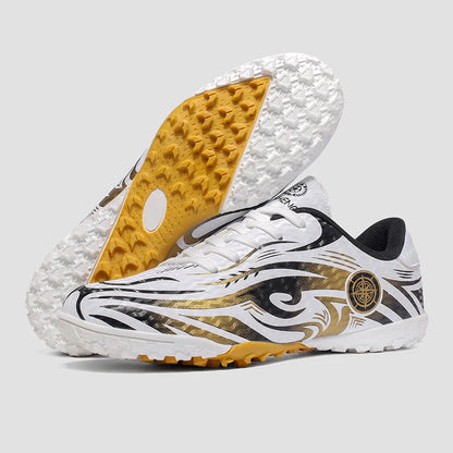 Men Soccer Cleats Comfortable Breathable Boys Football Shoes Lightweight Anti-Slip Training Boots for Grass Turf Outdoor Sports