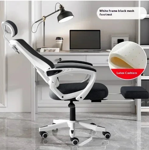 Ergonomic Gaming Computer Chair Adjustable Office Chair with Lumbar Support, Mesh Executive Desk Chair with Headrest, Armrests & Foot Wheels