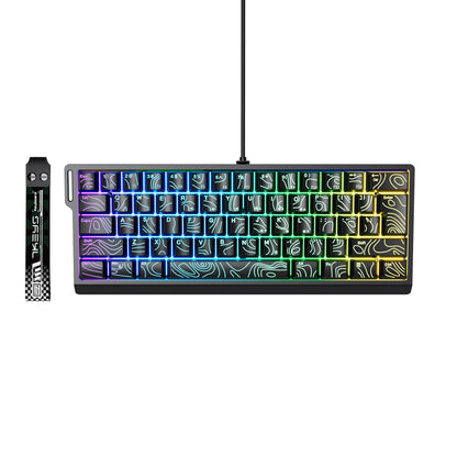 7KEYS 60% Compact Wired Keyboard with RGB Backlighting, Gradient Keycaps, USB Gaming Keyboard for Windows PC, Laptop & Tablet