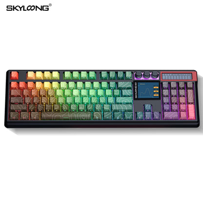 SKYLOONG GK104 Pro Wireless Mechanical Keyboar Full-Size Gamer Keyboard RGB Backlit Voice Calculator 8K Polling Rate for PC