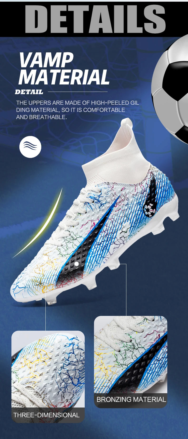 Męskie buty piłkarskie, dziecięce buty piłkarskie, damskie profesjonalne buty piłkarskie, antypoślizgowe buty TF/FG, sportowe buty piłkarskie do użytku na świeżym powietrzu