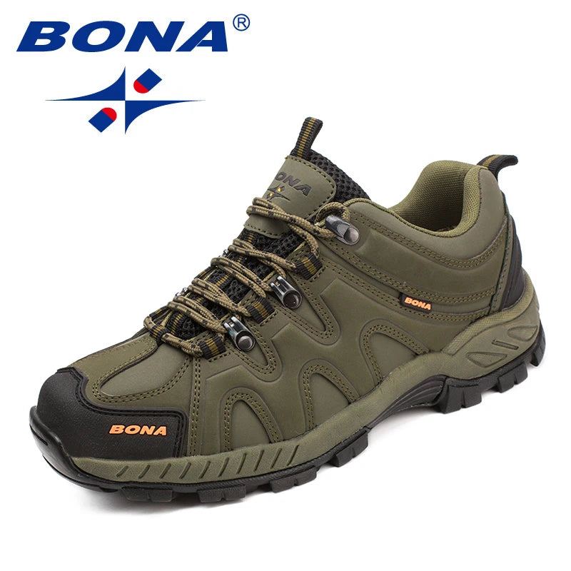 BONA novi klasični stil muške planinarske cipele na vezanje, muške sportske cipele za outdoor trčanje, trekking tenisice