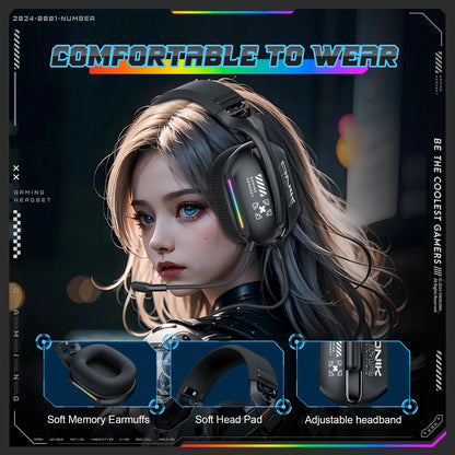 ONIKUMA Noise Cancelling Headphone Wired Game Headset Music Earphones 3.5MM Suitable For Computer Laptop With Microphone X12