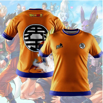 T Shirts Dragon Ball Z Children's Men Shirt Men's T-shirt Harajuku Style Trend Goku High Quality Clothing Anime Tops Streetwear