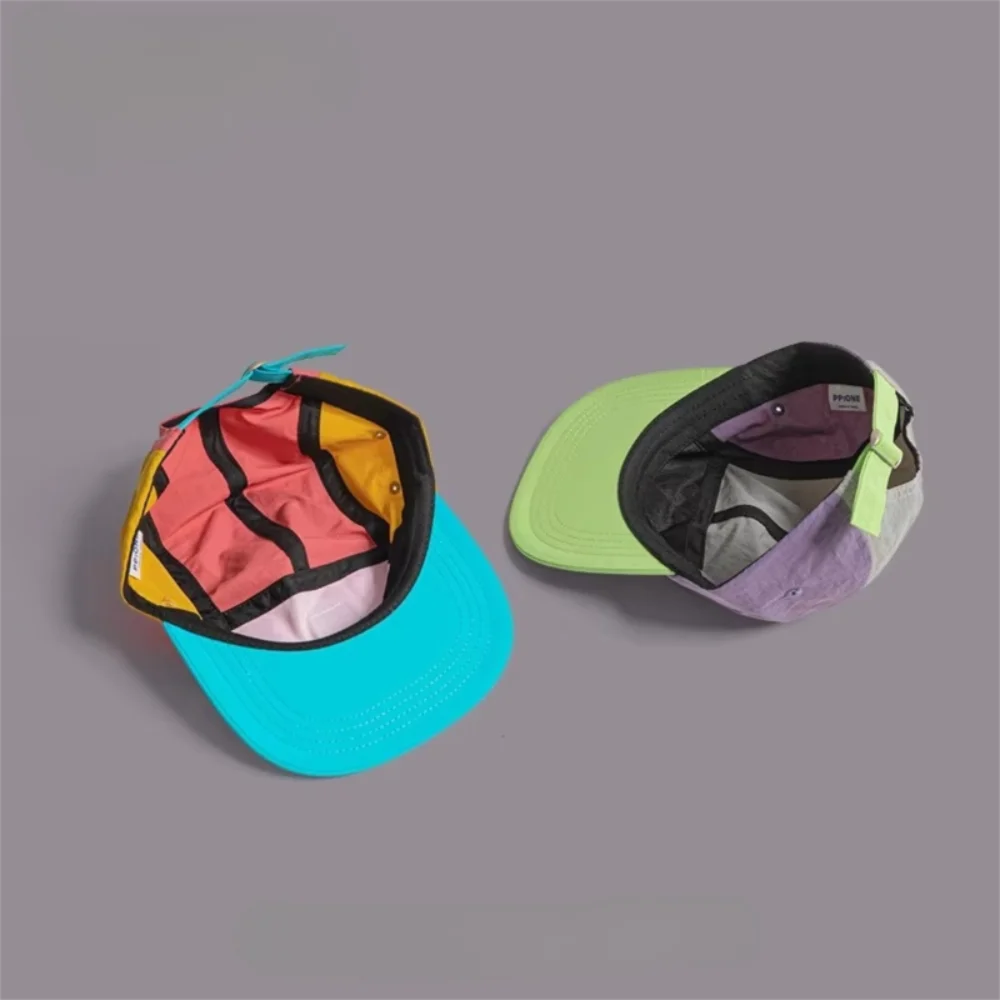 Retro Japanese Style Hip-hop Hats Thin 5 Panel Flat Brimmed Baseball Cap Breathable Quick-drying Sunscreen Hat Unisex