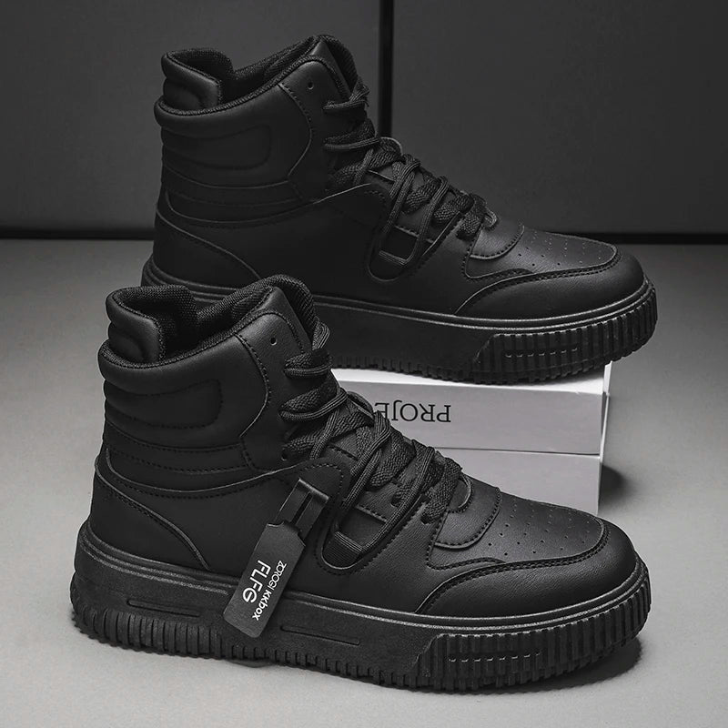Modische Freizeit-Sneaker, High-Top-Skateboard-Schuhe, Studentenstiefel, Herren und Damen, trendig, strapazierfähig, zweifarbig, für Paare