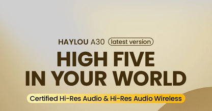 HAYLOU S30 Wireless Bluetooth 5.4 Headphones – 43dB Adaptive Noise Cancelling Over-Ear Headphones, 40mm Driver, 80H Playtime Hi-Res ANC Headset with Microphone
