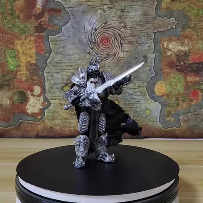 16cm World of Warcraft Game Figure Lich King Arthas Death Knight Standing Frostmourne Desktop Ornaments Collect Festival Gifts