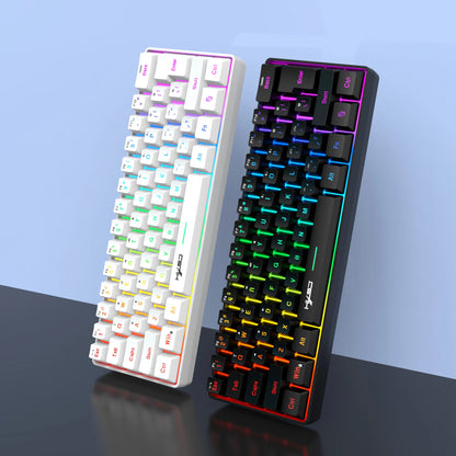 60% Wireless Gaming Keyboard, 61 Keys Triple Mode BT5.0/2.4G/USB-C Wireless Keyboard- RGB Backlit