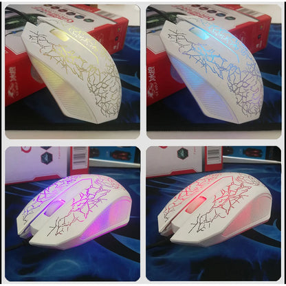 USB Wired Gaming Mouse RGB LED 2400 DPI Professional Gaming Mouse, Ergonomic USB Wired Gaming Mouse for PC, Laptop, Dota 2 & LOL
