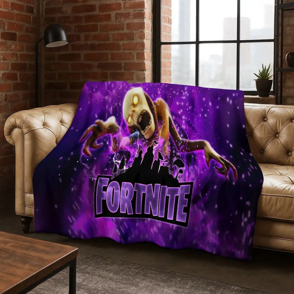 3D F-Fortnite igraća crtana flanelska deka, mekana i topla deka za krevet, spavaću sobu, dnevni boravak, putovanja, kampiranje i poklon za djecu