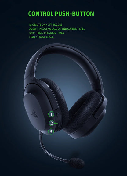 Razer Barracuda X Wireless Gaming Mobile Headset 2022 Model  2.4GHz Wireless + Bluetooth - Lightweight 250g - 40mm Drivers