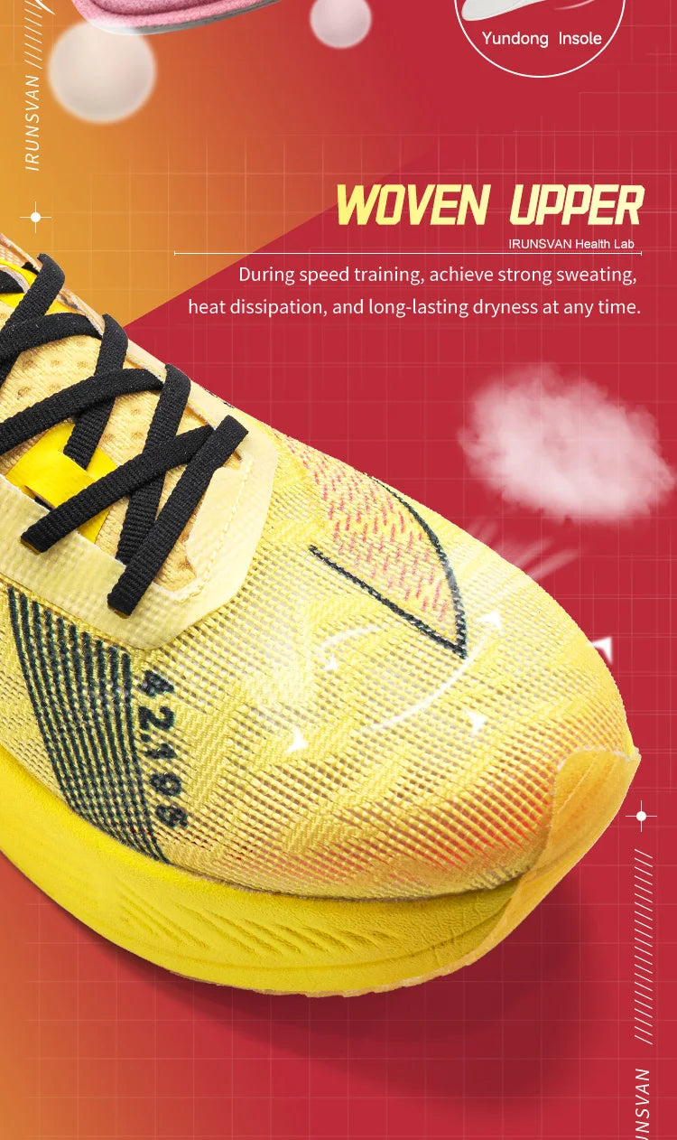 Scarpe da maratona IRUNSVAN con soletta in carbonio: scarpe sportive professionali, stabili, con supporto, assorbimento degli urti, ultraleggere e con ottimo rimbalzo